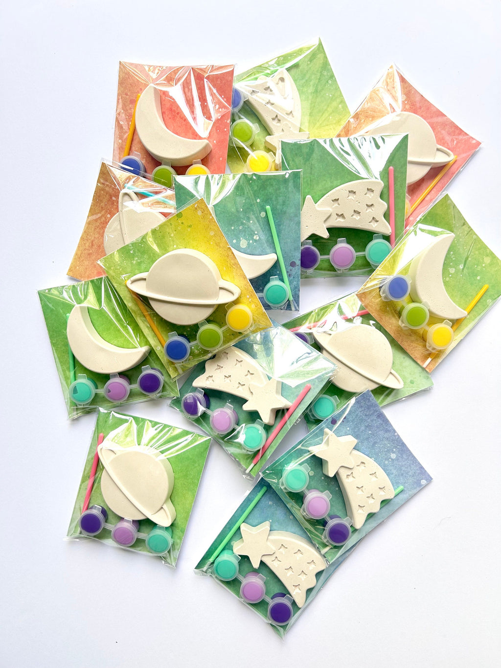 Space Party Favor Paint Kits Theme Party Stars Planets Moon Paint Craft Sets