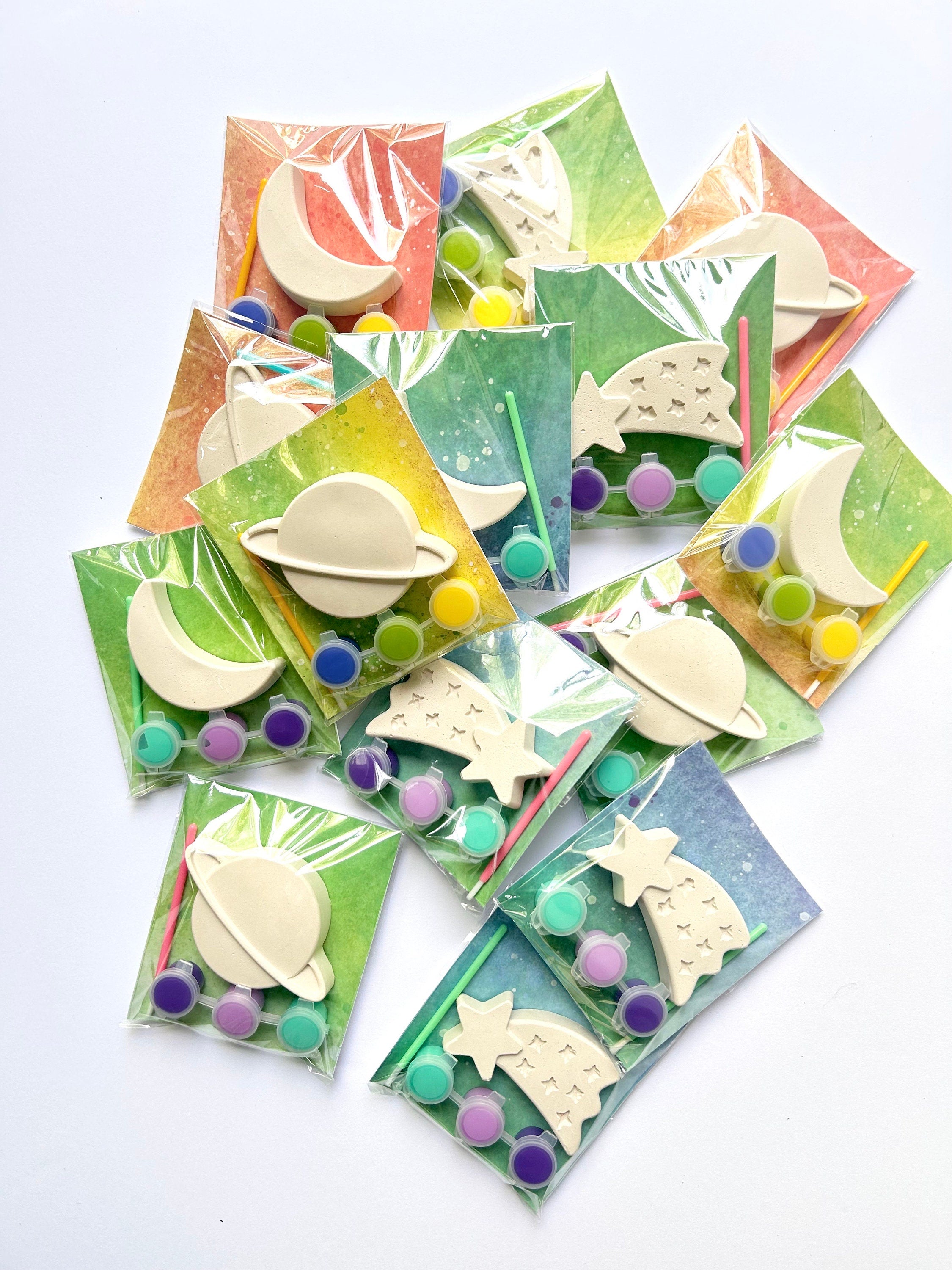 Space Party Favor Paint Kits Theme Party Stars Planets Moon Paint Craft Sets