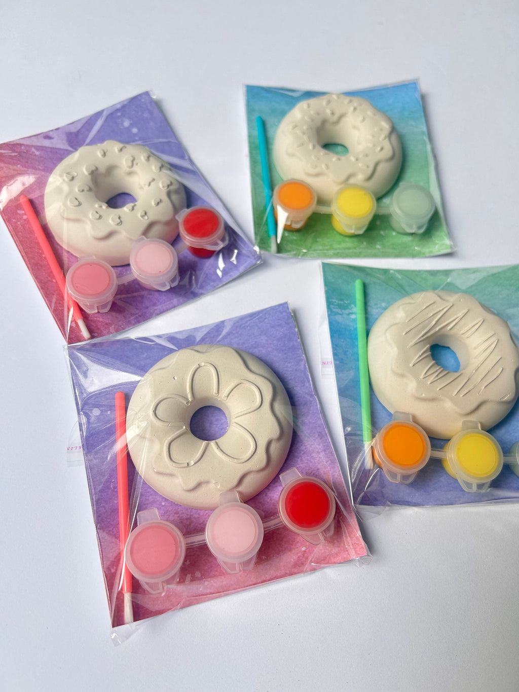Donut Party Favor Paint Kits Theme Party Summer Party Favors Party Donut Craft