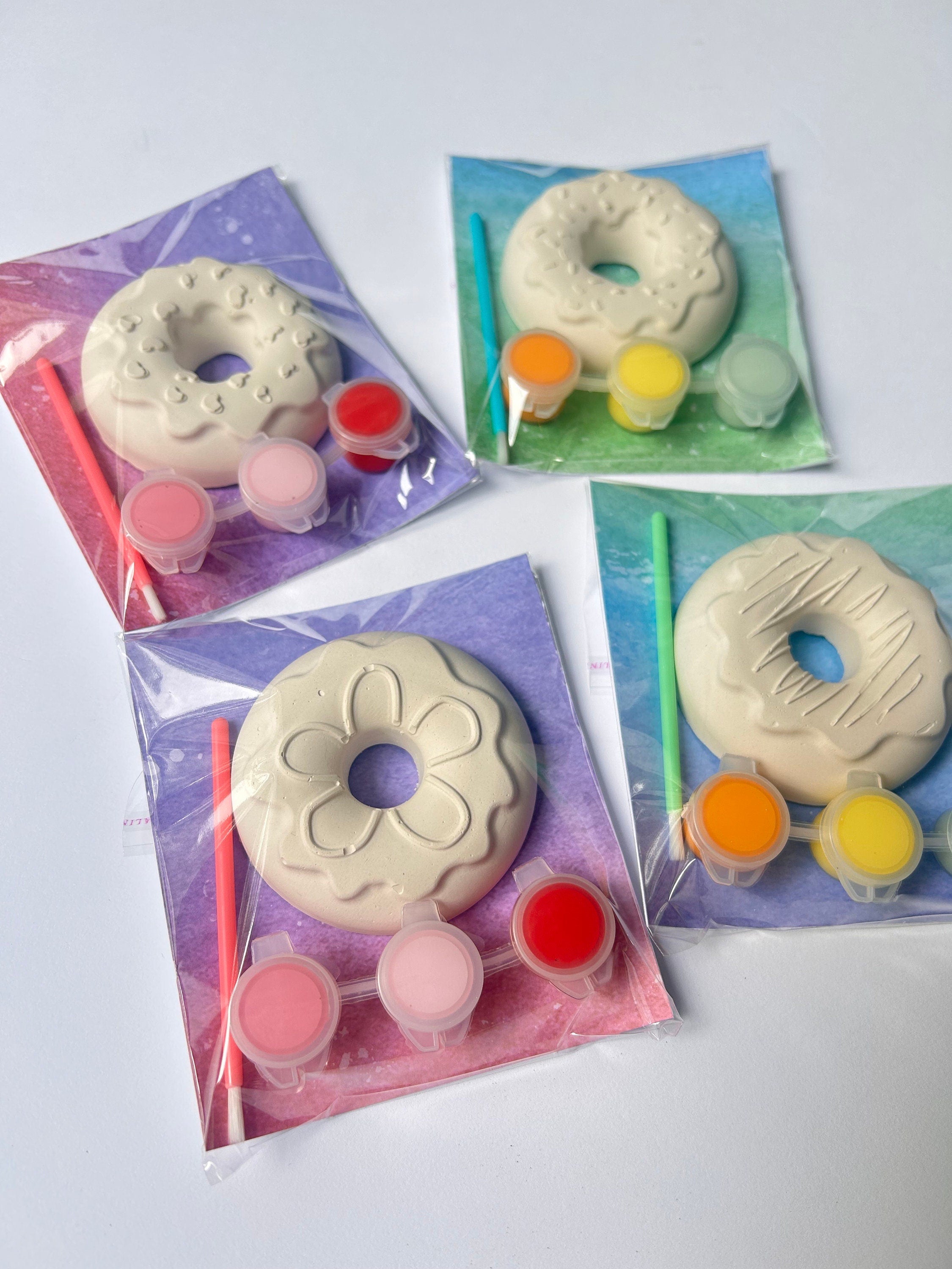 Donut Party Favor Paint Kits Theme Party Summer Party Favors Party Donut Craft