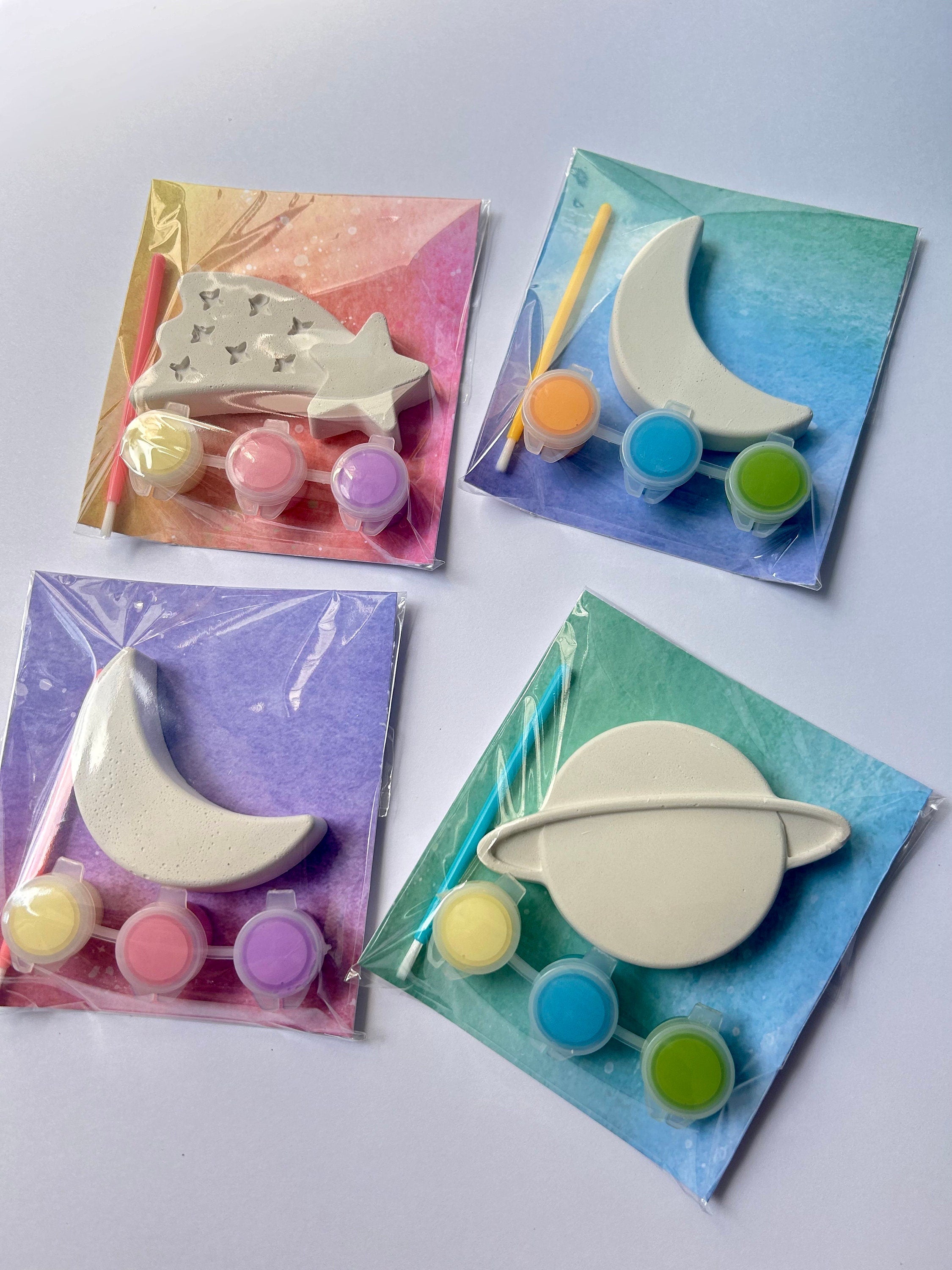Space Party Favor Paint Kits Theme Party Stars Planets Moon Paint Craft Sets