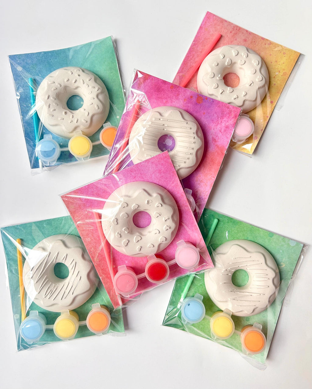 Donut Party Favor Paint Kits Theme Party Summer Party Favors Party Donut Craft