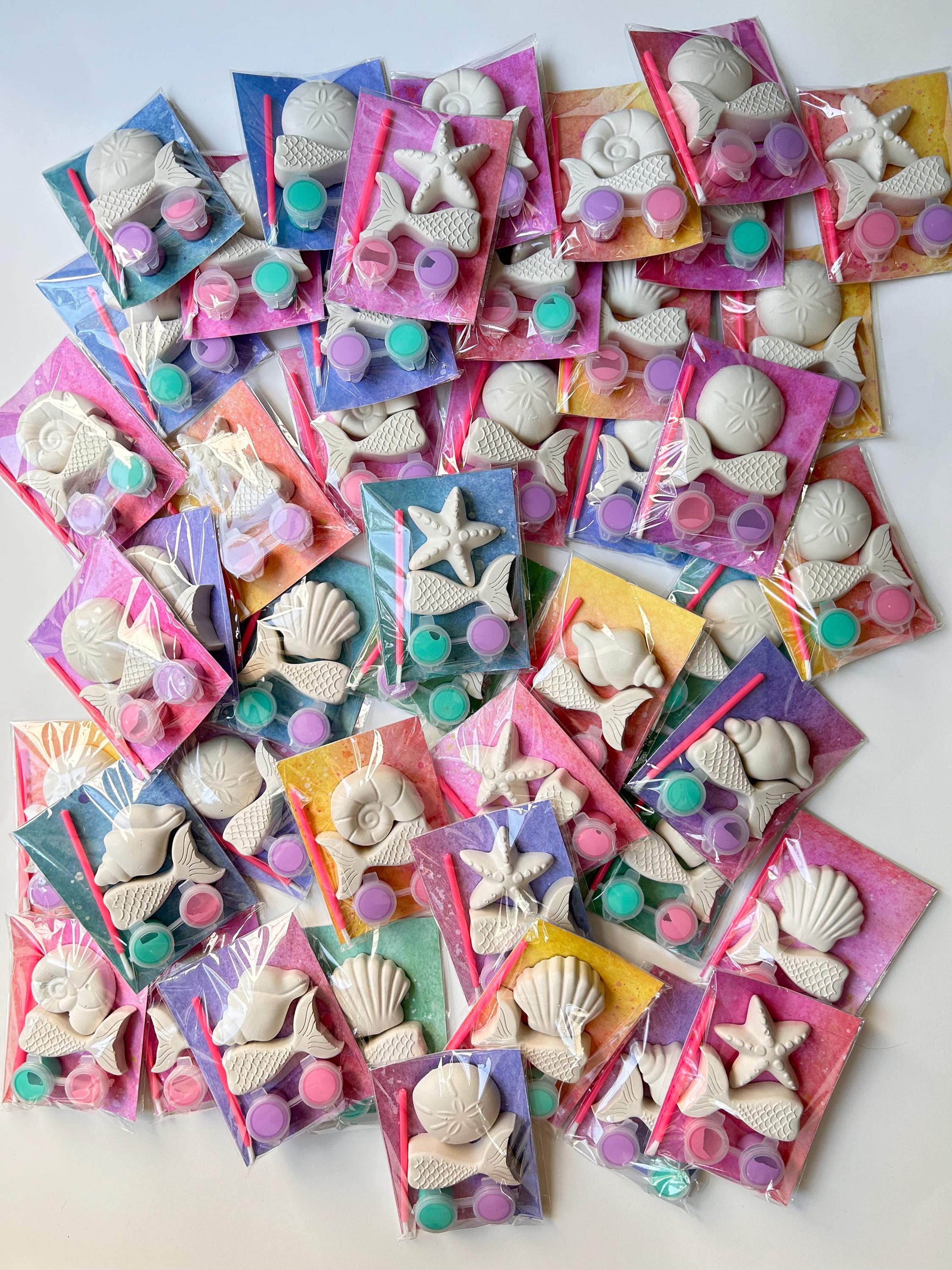 Mermaid Party Favor Paint Kits Theme Party Seashell Craft Birthday Party Favor