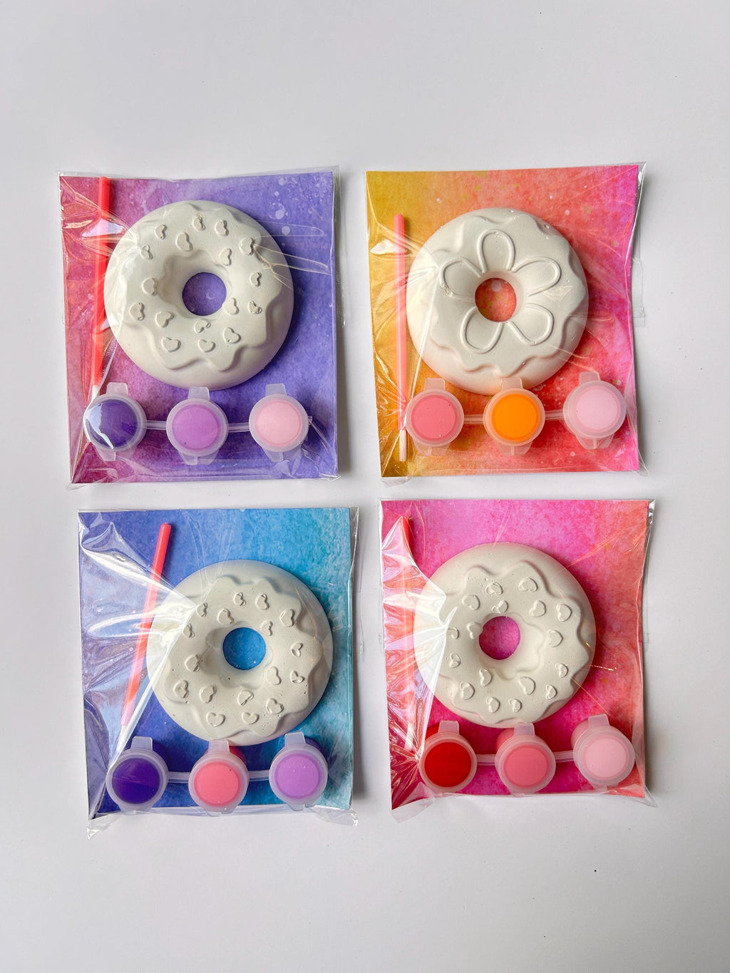 Donut Party Favor Paint Kits Theme Party Summer Party Favors Party Donut Craft