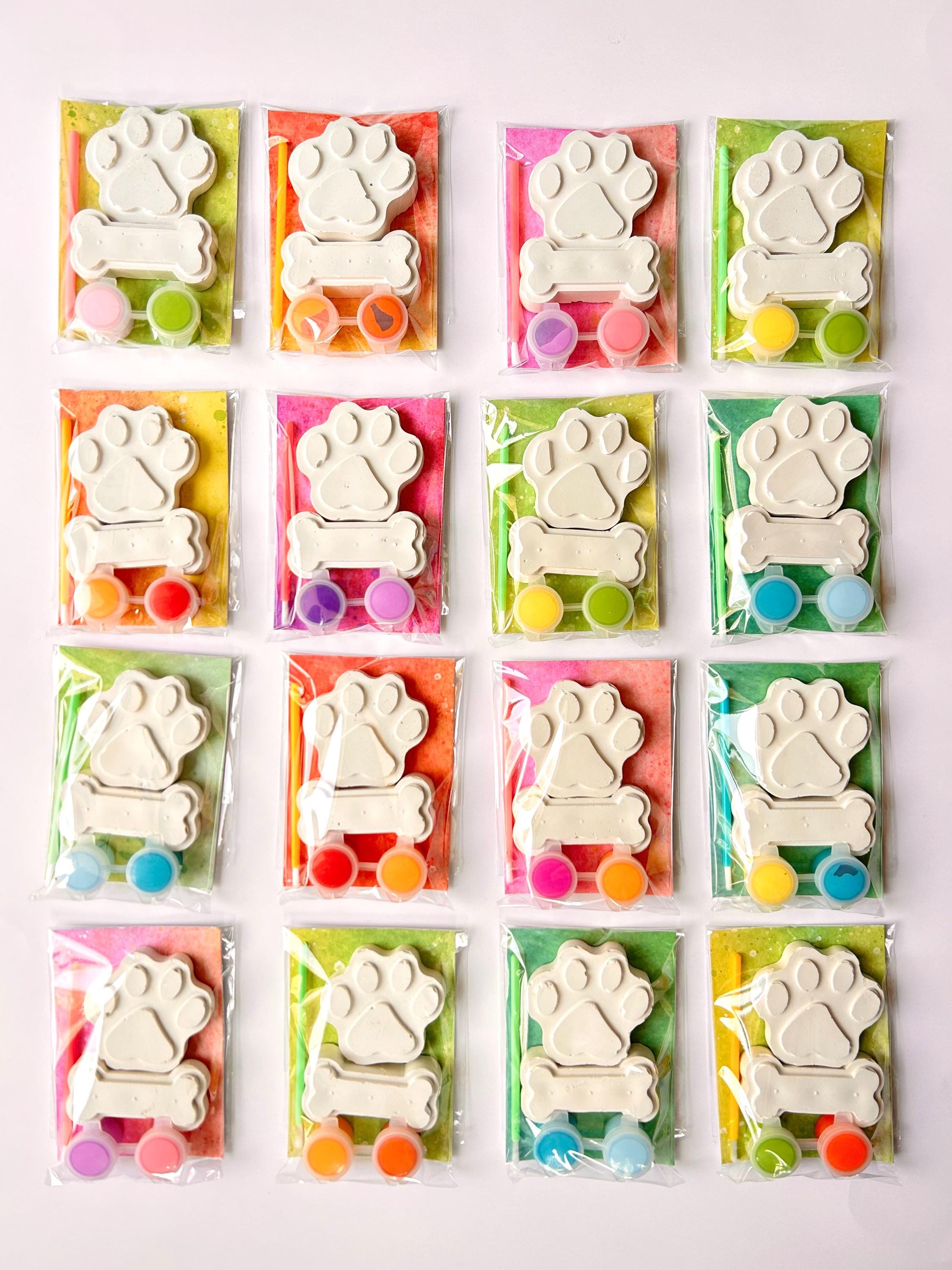 paw print puppy paint party favors
