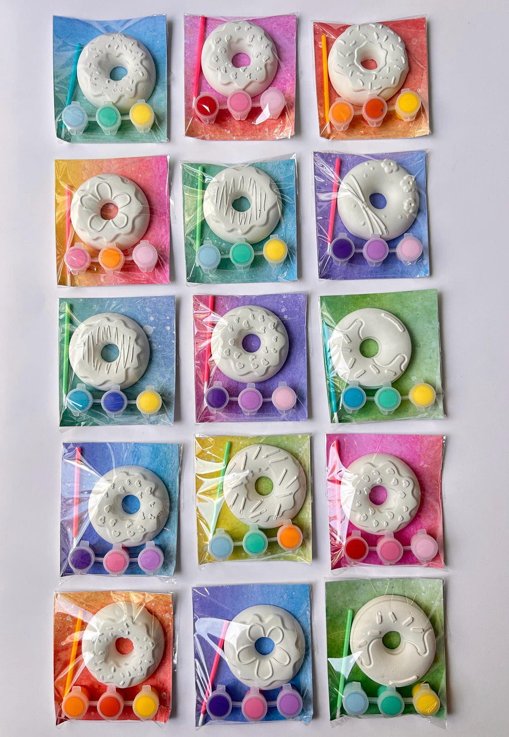 Donut Party Favor Paint Kits Theme Party Summer Party Favors Party Donut Craft