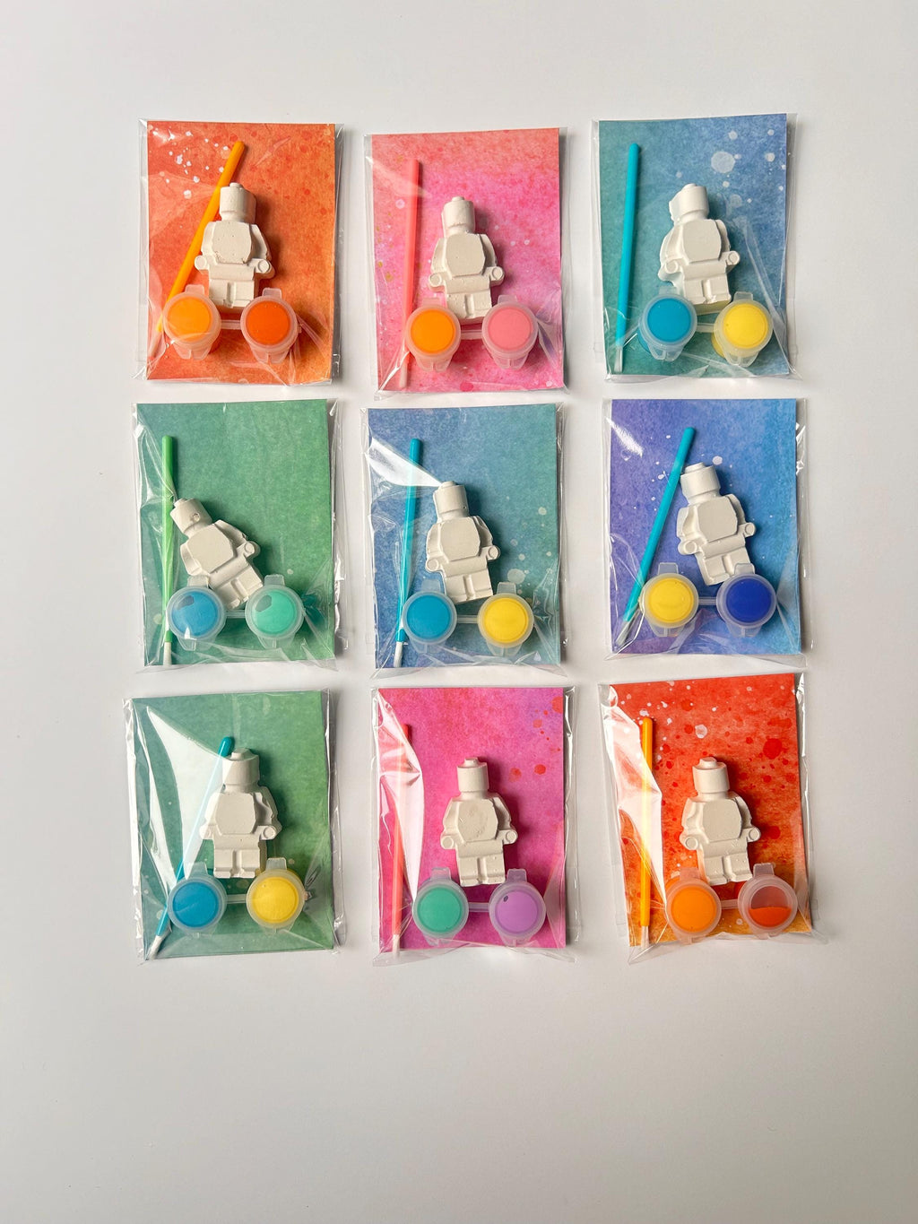 Brick Robot Party Favor Paint Kits Theme Party