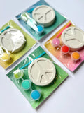 Retro Groovy Paint Your Own Party Favor Paint Kits – Peace Sign, Heart & Love – Hippie Party Favors, 70s Themed Craft Kits